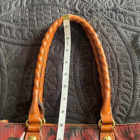 Patricia Nash, leather new without tags Floral Leather Tote Bag in Brown and Red - Picture 12 of 12